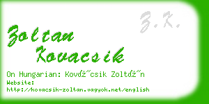 zoltan kovacsik business card